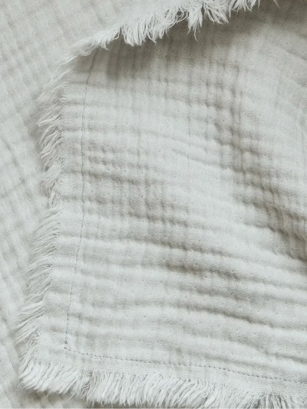 Quince Organic Cotton Gauze Throw in Mist, NEW